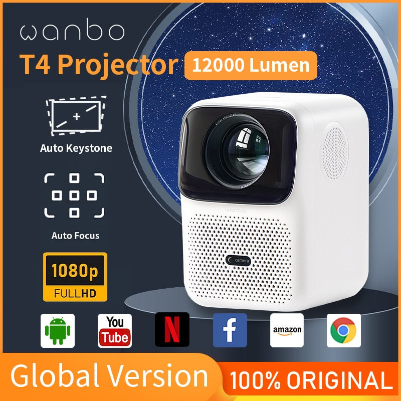 Projetor Wanbo T4 Android 9.0 Full HD 4K